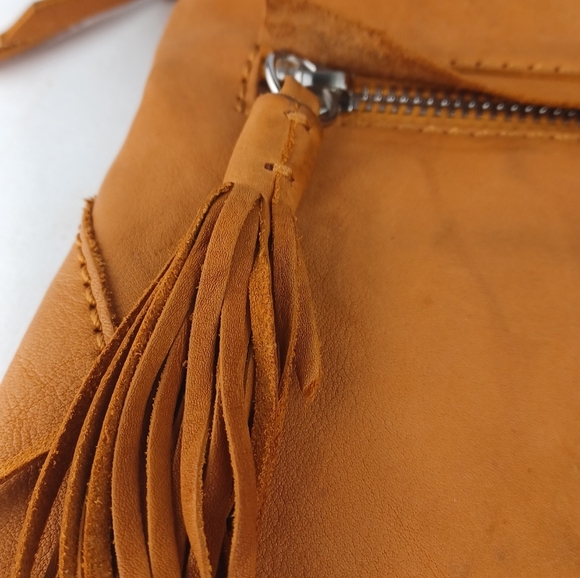Hobo Crossbody Soft Brown Leather Purse - Picture 4 of 8
